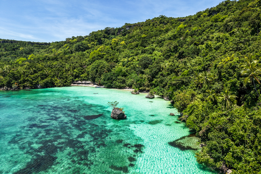 Drone pic of Buata Beach