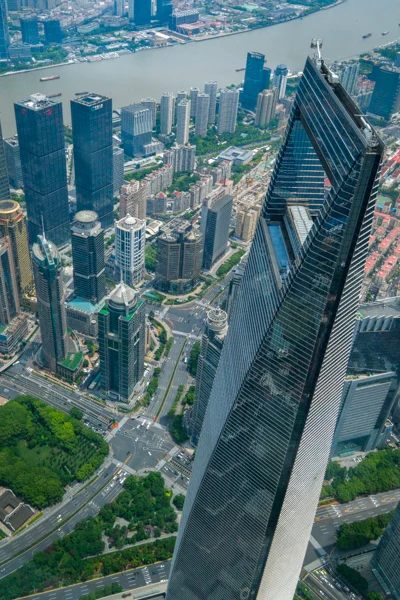 View from inside the Shanghai Tower
