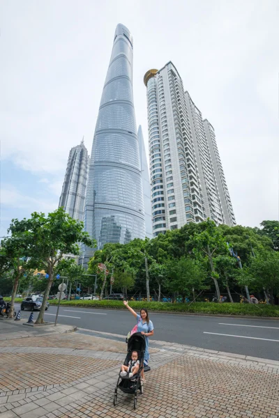 View from below the Shanghai Tower
