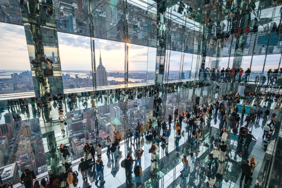 Glass mirror room at Summit One Vanderbilt