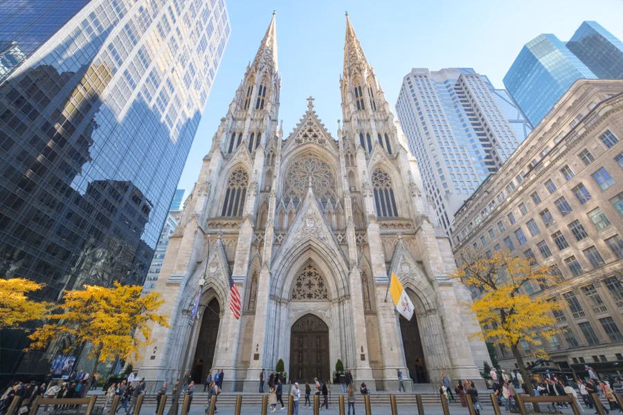 The front of St. Patrick's Cathedral