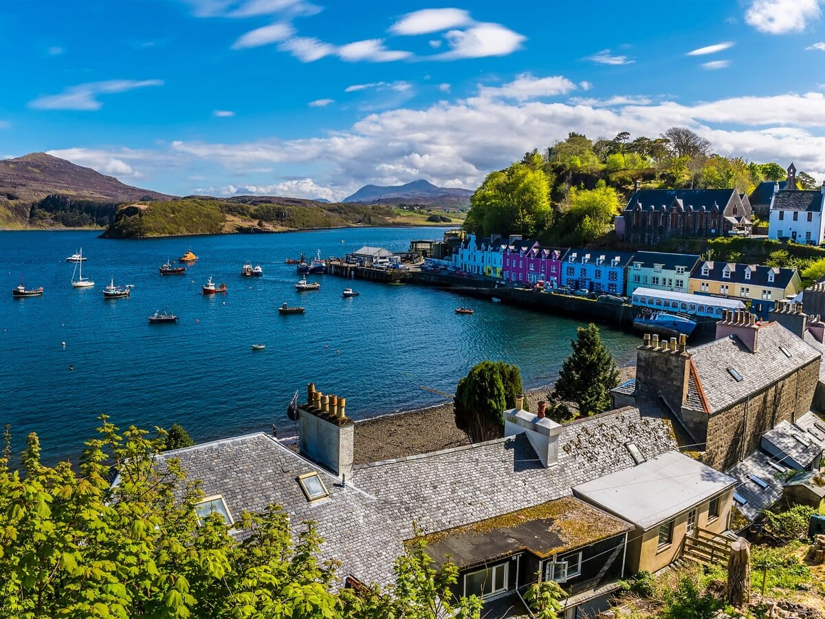 Town of Portree on the Isle of Skye