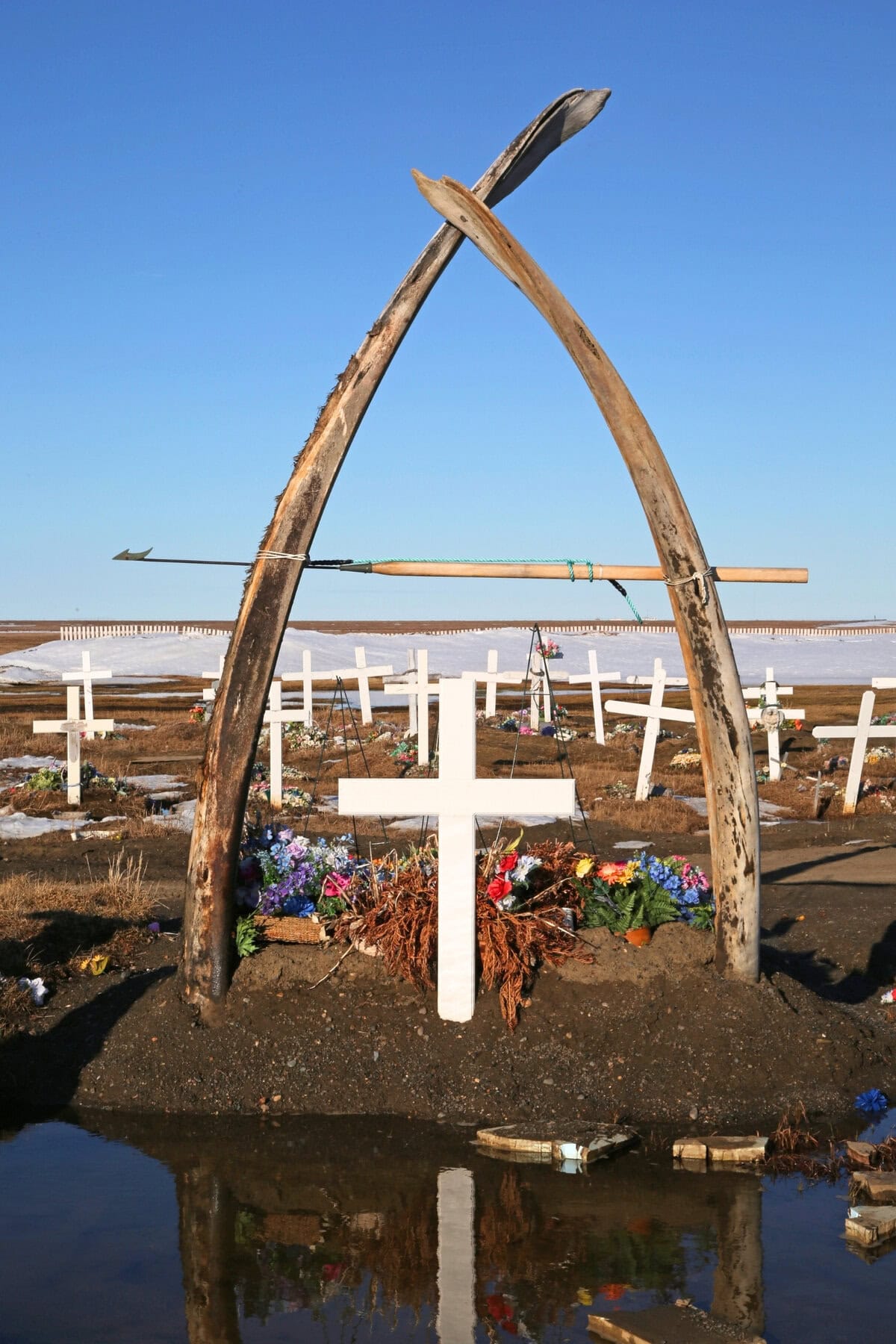 Eskimo Tomb of a Whale Hunter of Utqiagvik, Alaska