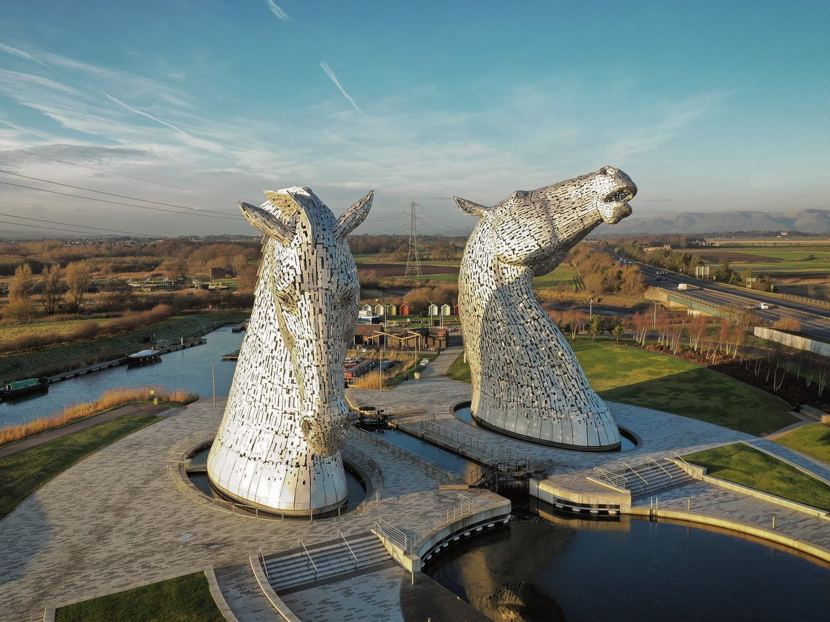 The Kelpies in Falkirk, Scotland