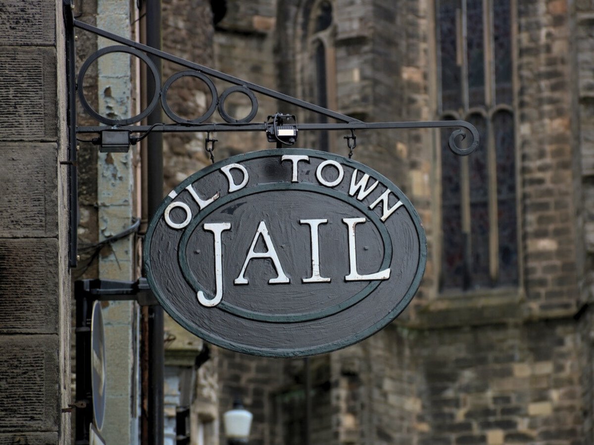 Old Town Jail Sign in Stirling