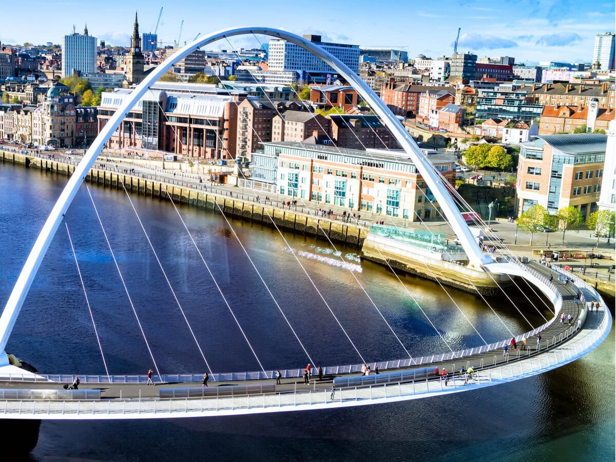 Tyne Bridge Spanning the River Tyne Between Newcastle and Gateshead