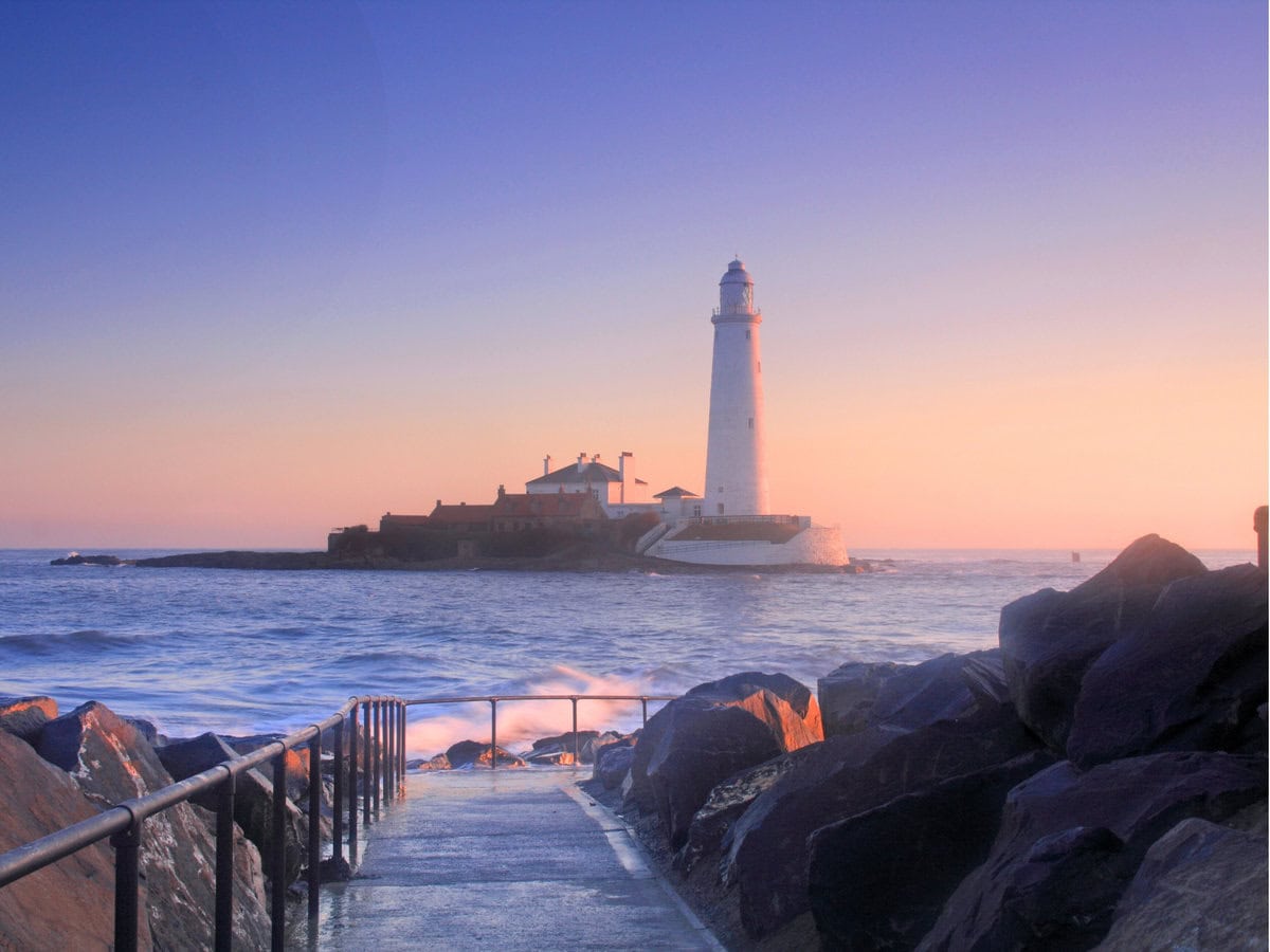 St Mary S Lighthouse at Sunrise