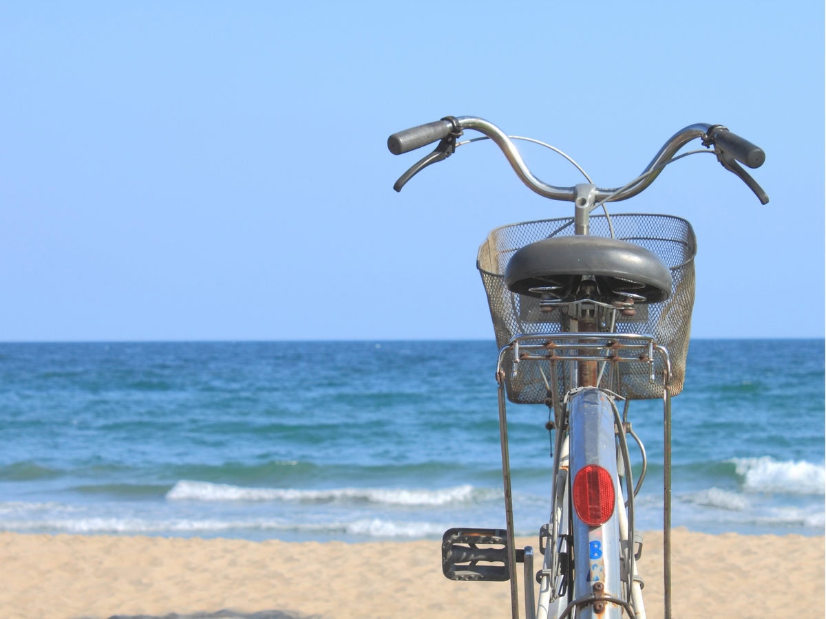 Bicycle Parking in the Beach Sand Southern Thailand