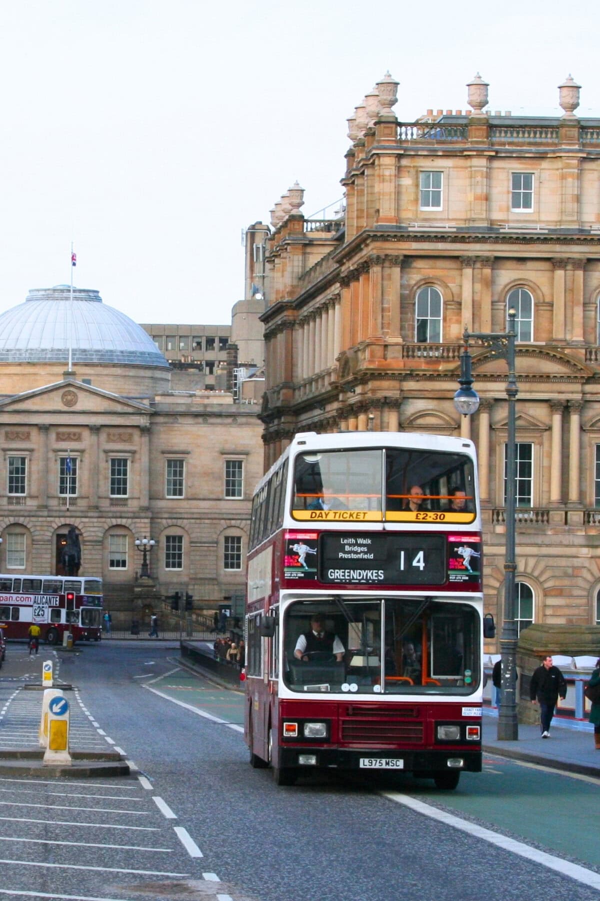 Bus on South Bridge in Edinburgh