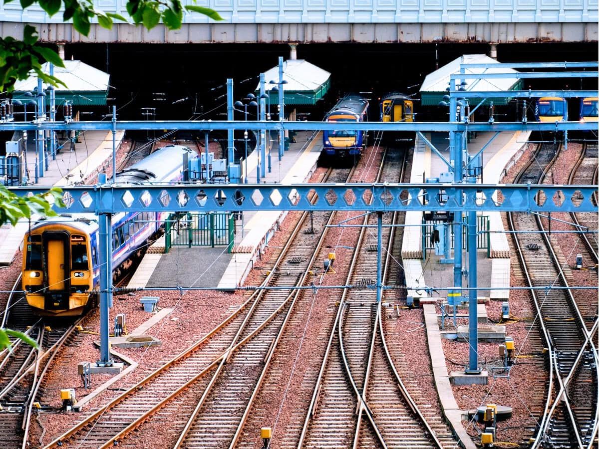 Railway Station Platform in Edinburgh