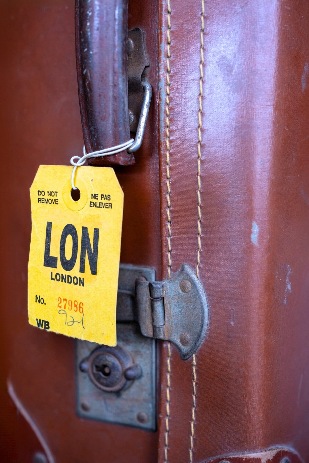 Retro Luggage Tag for London