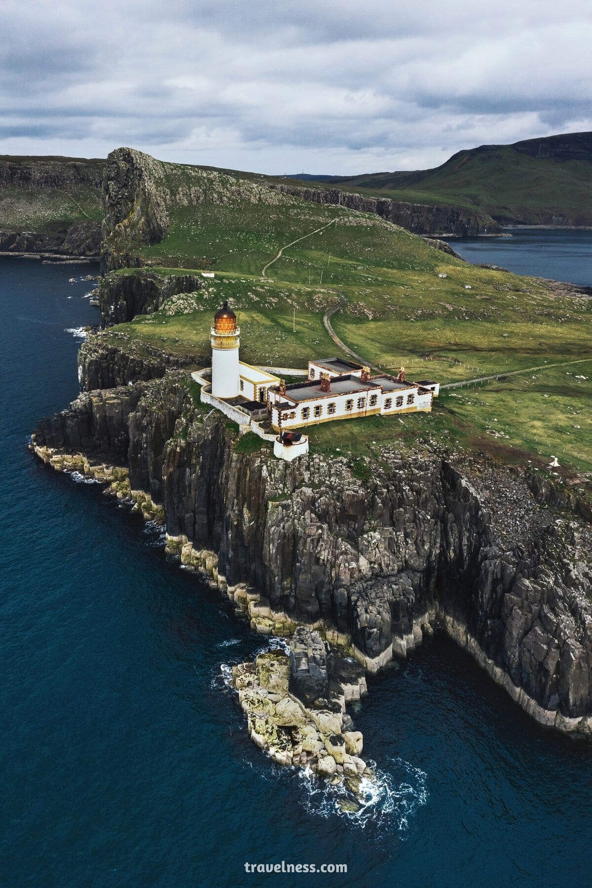 Historic Neist Point Lighthouse in Scotland