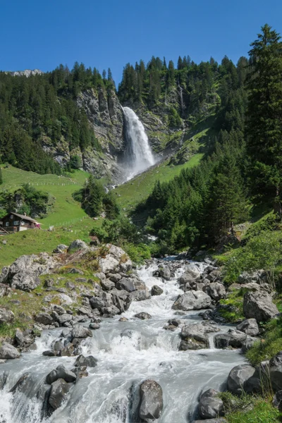 Staubifall waterfall river in Uri