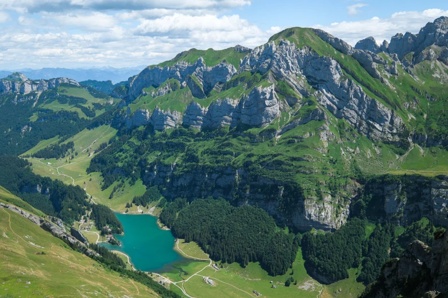 Views of Seealpsee lake from above