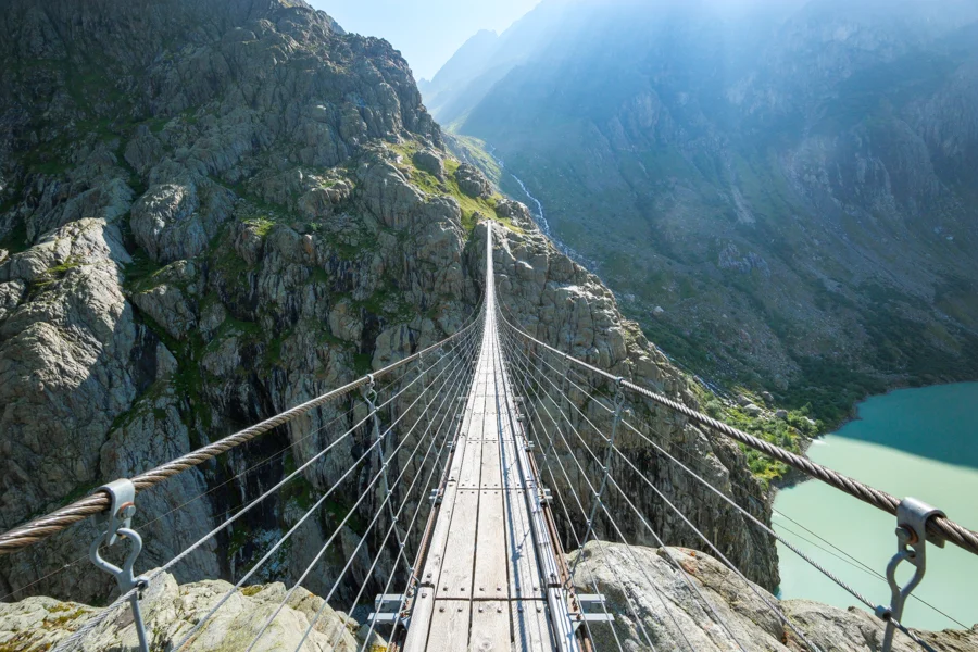 Triftbrucke Trift bridge in Switzerland