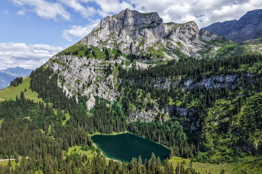Hinterburgsee lake in Axalp